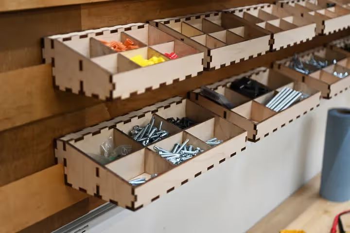 A container for bolts and screws